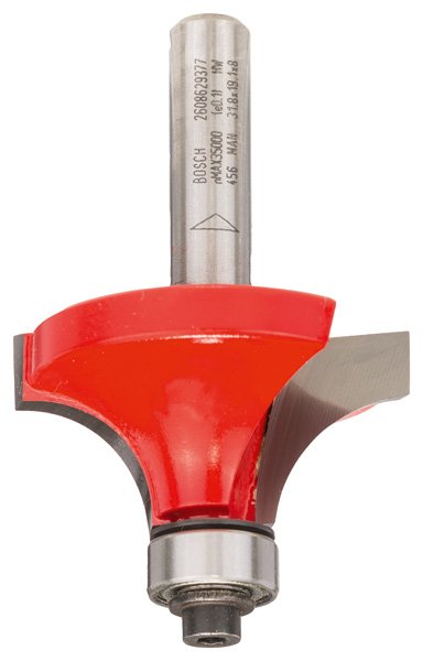 Abrundfräser Expert for Wood, 8 mm, D 38,1 mm, R1 12,7 mm, L 19 mm, G 61 mm