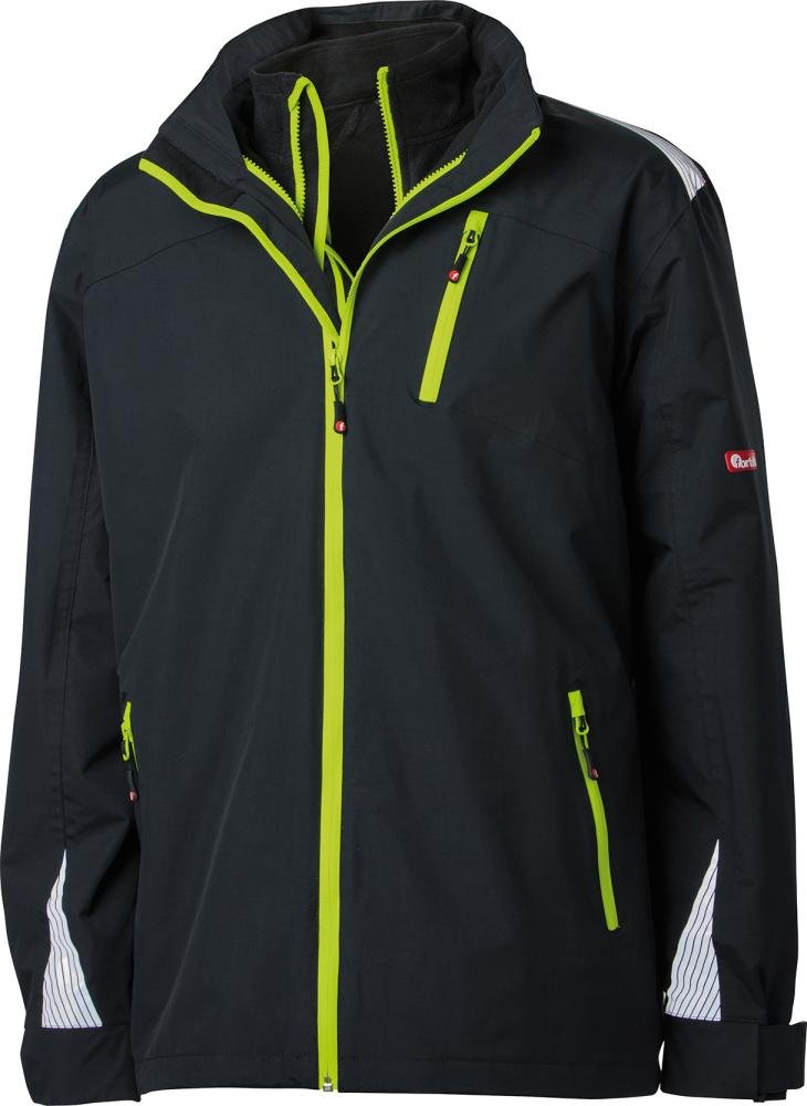 FORTIS 3-in-1Jacke 24, schw./lime,Gr.2XL