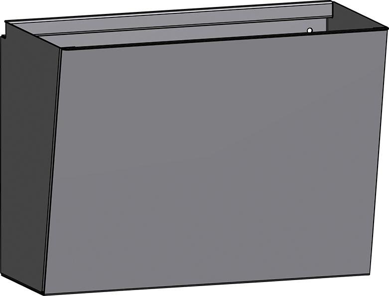 Abfalleimer passend f. Lochwände Lochung 10X10 mm RAL 7016