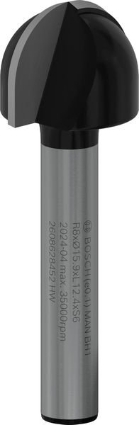 PRO Hohlkehlfräser + Zapfen, 6 x 15,9 x 45 mm