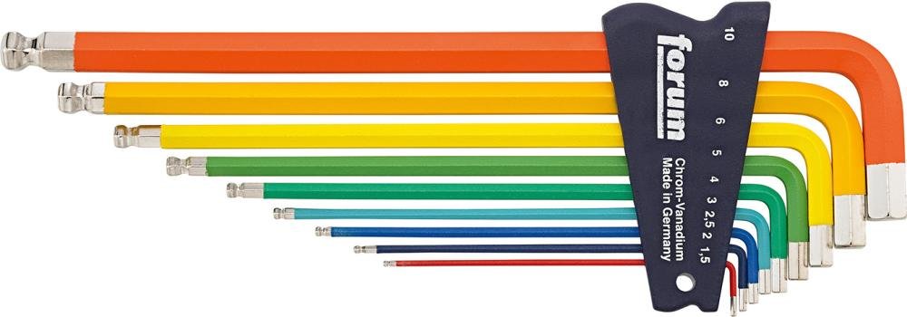 6kt-Schl.-Satz DIN911L 9tlg. lack. Kugelk. FORUM