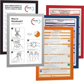 Informationsrahmen A3 6 Stück, schwarz