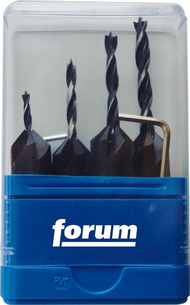 Aufsteckversenkersatz HS mit Bohrer 4-tlg. FORUM