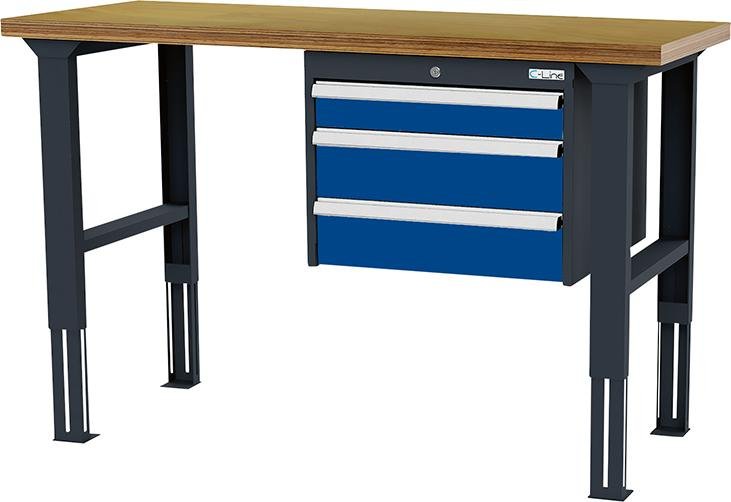 Arbeitstisch B1500mm HV 3 Schbl. 7016/5010 Forum