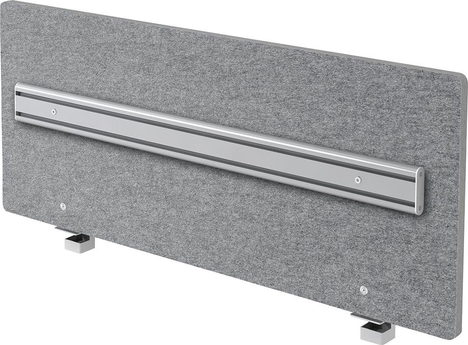 Akustik-ORGAwand ARO12 für 120er Tisch grau-meliert, Filzoptik
