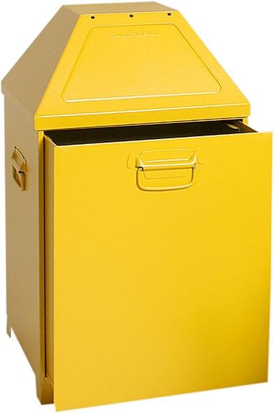 Abfallbehälter ca. 80 l sandgelb H660/870 mm stumpf