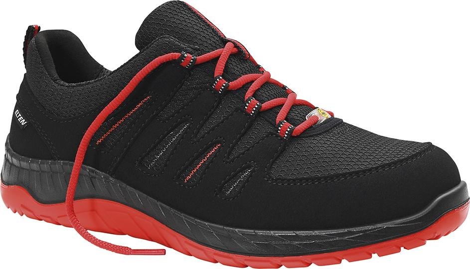 Halbschuh MADDOX black- red Low, ESD, S3, Gr. 36