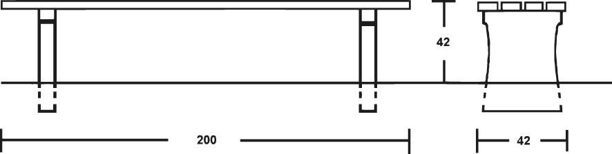 Sitzbank Fichte nord. Fichte imprägniert,lasiert 100 kg
