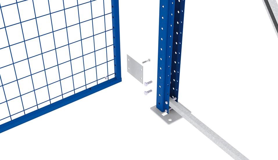 Befestigungsset für Rückwandgitter LA 100 mm verzinkt Meta MULTIPAL