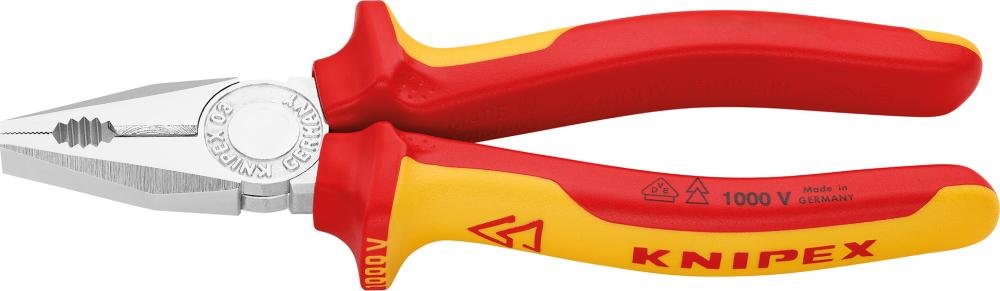Kombinationszange VDE mitMehrkomponenten-Griffen 180mm KNIPEX