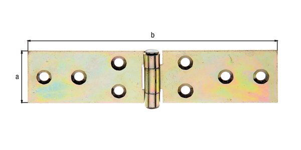 Tischband, galv. gelb verzinkt, LxB 34x141 mm