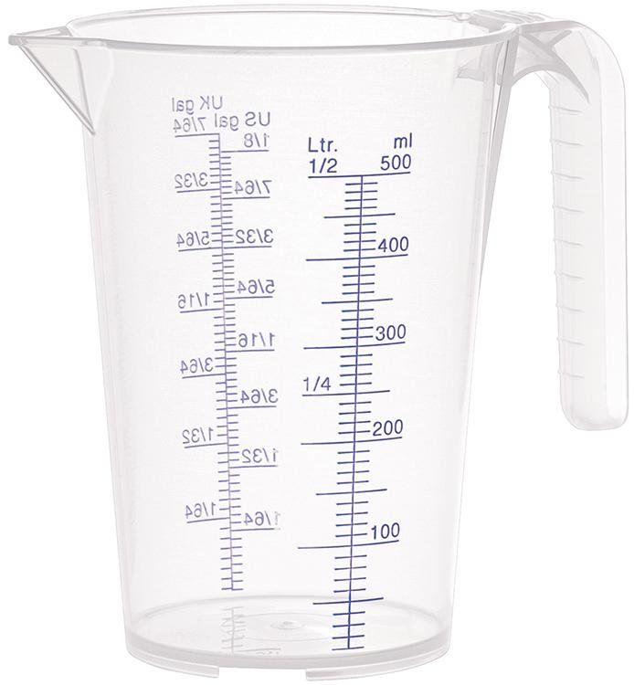 Messbecher Polypropylen 0,5l transparent Pressol