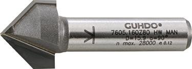 HW-V-Nutfräser Z2 S8 D16 90G Guhdo