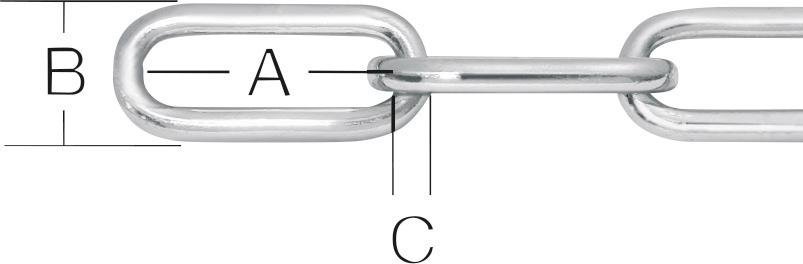 Rundstkette FormC 3mm verz. 30m