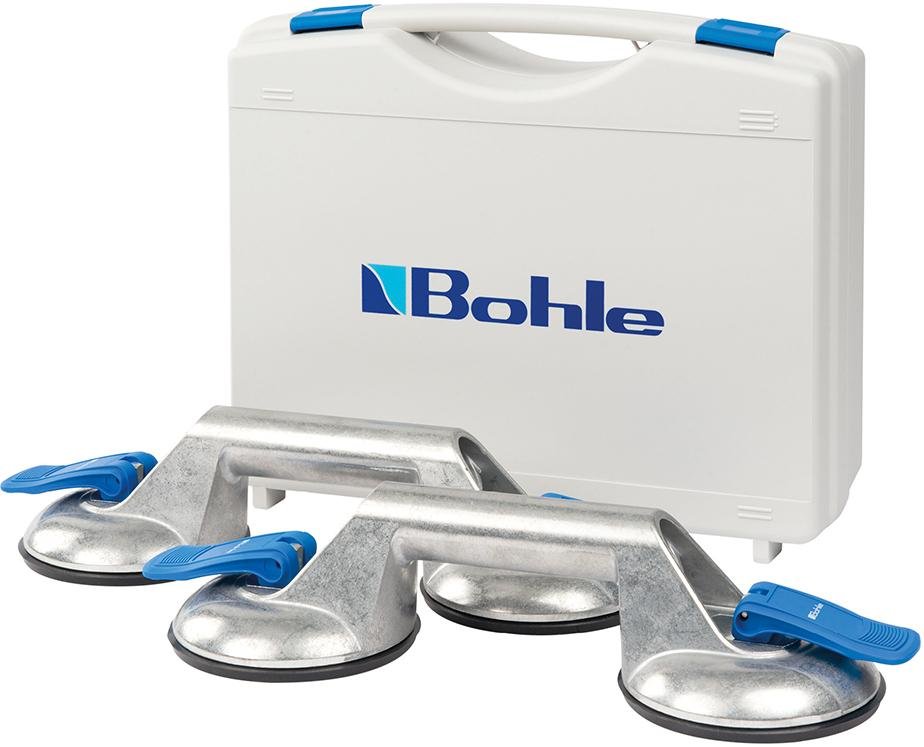 Saugheber Aluminiumserie im Koffer 2 x Zwei-Kopf-Saugheber