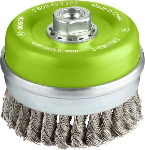 PRO Stainless Steel heavy Topfbürste, 100 x 0,35 mm, Gewinde