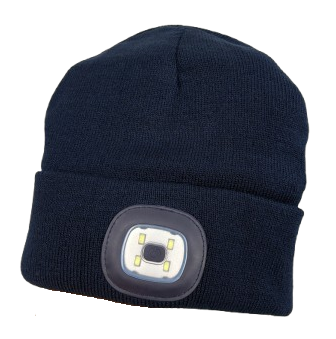Mütze mit wiederaufladbaren LEDFarbe marine
