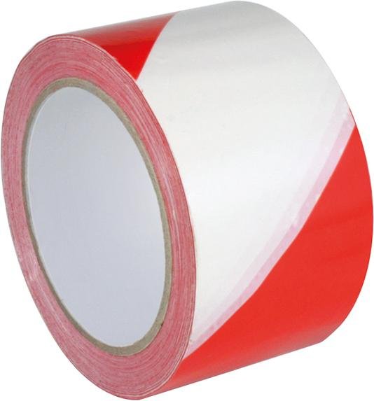 PVC-Warnmarkierungsband 60mmx66m rot/weiss selbstklebend Gerlinger