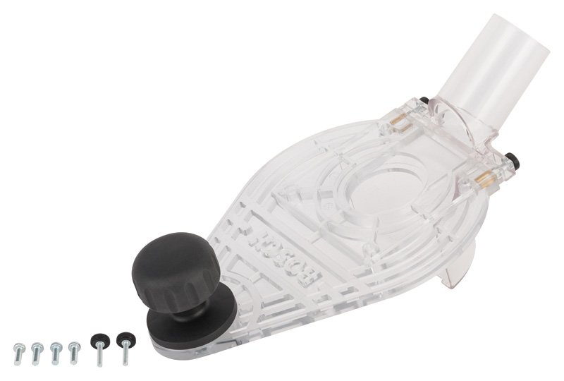 Grundplatte mit Handgriff und Absaugstutzen