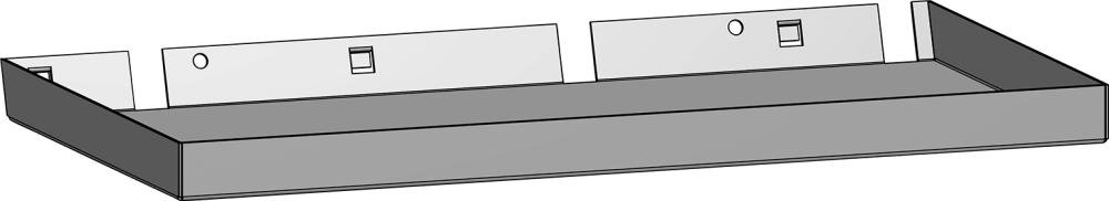 Ablagewanne passend f. Lochwände Lochung 10X10 mm RAL 7021