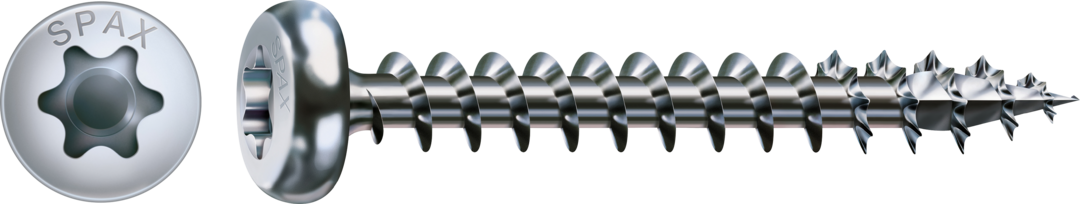 ABC Spax T-STAR plus Schraube blau verz. Halbrundkopf, I-Stern  4,0 x 12 4CUT-Spitze, gehärtet, gleitbeschichtet