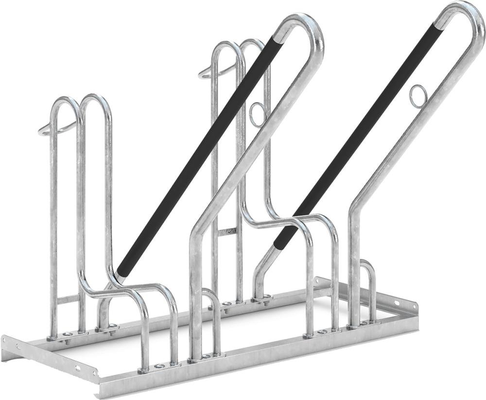 Fahrrad-Anlehnparker einseitig, verzinkt L 1000 mm, 2 Plätze