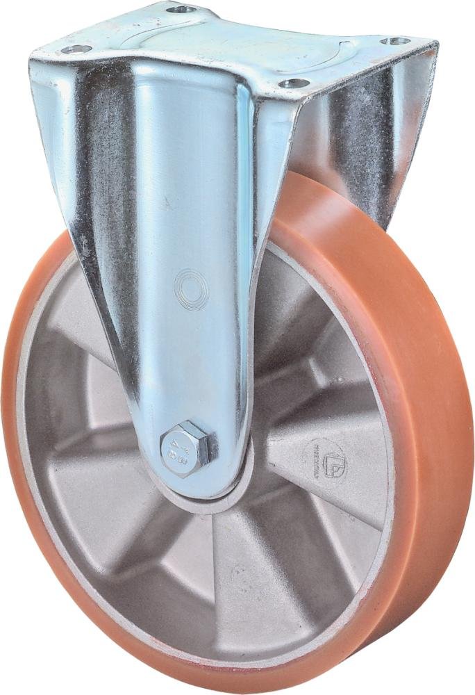 Bockrolle 100mm N110.B90 Platte,Polyure Guss,KL N110.B90.102 BS ROLLEN