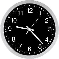 Funk-Wanduhr D300 elegantZiffernblatt sw, Zahlen Mobatime