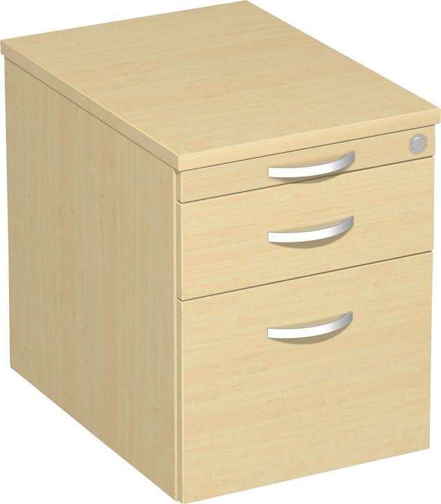 Rollcontainer 1 Sb. + HR 438x600x565mm Ahorn geramöbel