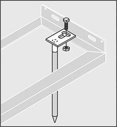 Bodenanker verzinkt für Fahrradständer 2-er-Set