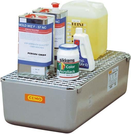 Auffangwanne GFK 65 l mit Gitterrost CEMO