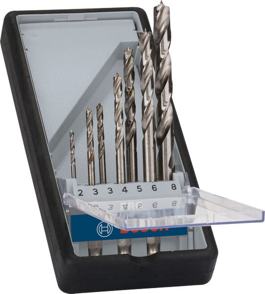 PRO Wood HSS Holzspiralbohrer Set. 7-tlg.