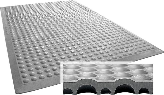 Arbeitsplatzmatte YOGA FLEX Basic grau B80xT30 cm Endstück (VE 2 Stk)