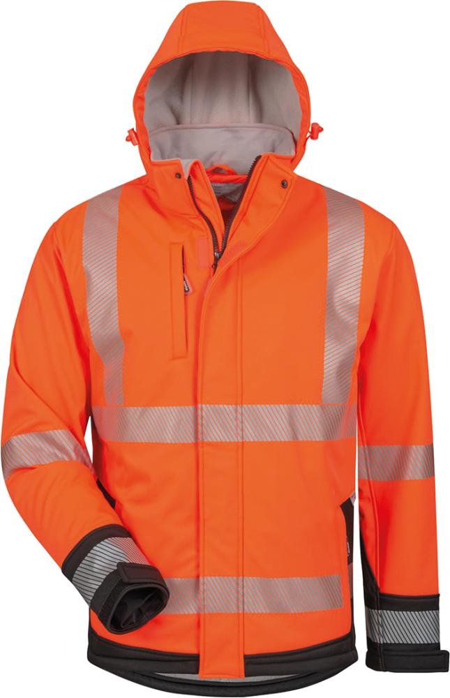 Warnjacke Lukas,SoftshellGr. 2XL, orange/schw.