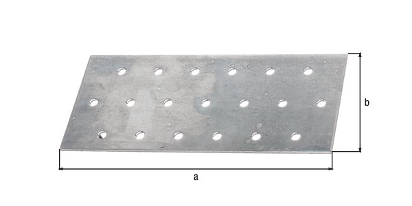 Lochplatte, sendzimirverzinkt, LxB 140x60 mm