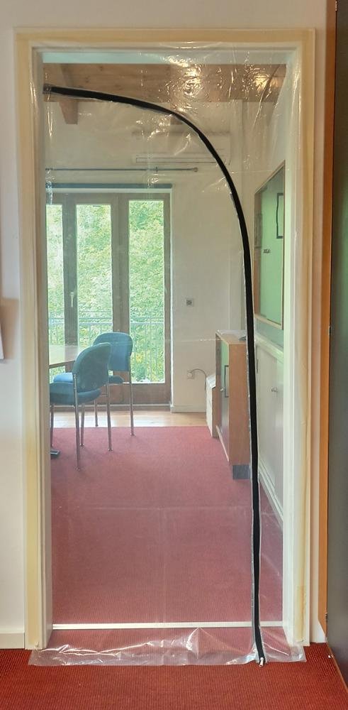 Staubschutztür 1,2 x 2,2mReißverschluss, Klebeband