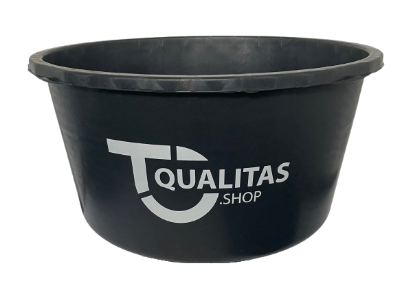 QUALITAS Mörtelkübel 65 Liter schwarz rund