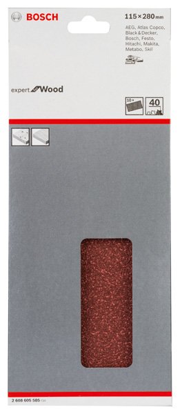 Schleifblatt C430, 115 x 280 mm, 40, ungelocht, gespannt, 10er-Pack