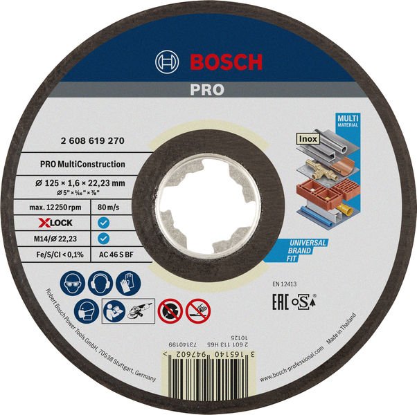 PRO Multi Material X-Lock Trennscheibe, 125 x 1.6 x 22,23 mm
