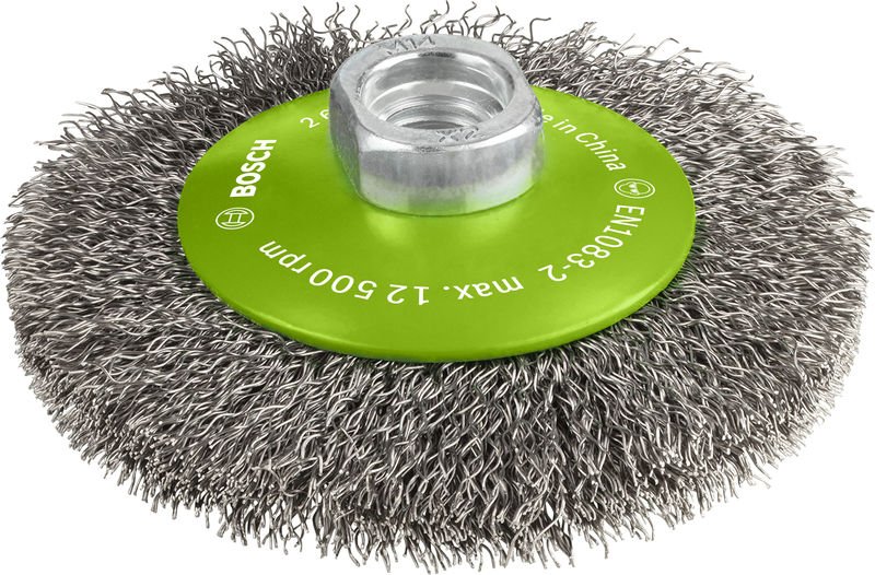 PRO Stainless Steel clean Kegelbürste, 100 x 0,35 mm, Gewinde