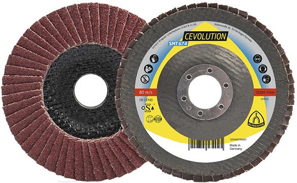 Fächerschleifsch. SMT 674125x22,23mm gewölbt K40 Keramikkorund K40 Klingspor