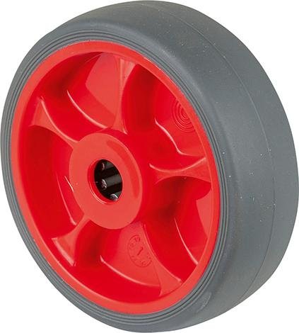 Gummirad B44 Rad Ø 100,F003 grau,Achs Ø 12, 100kg