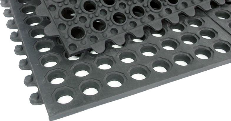 Arbeitsplatzmatte YOGA OCTA Oil schwarz B90xT90 cm