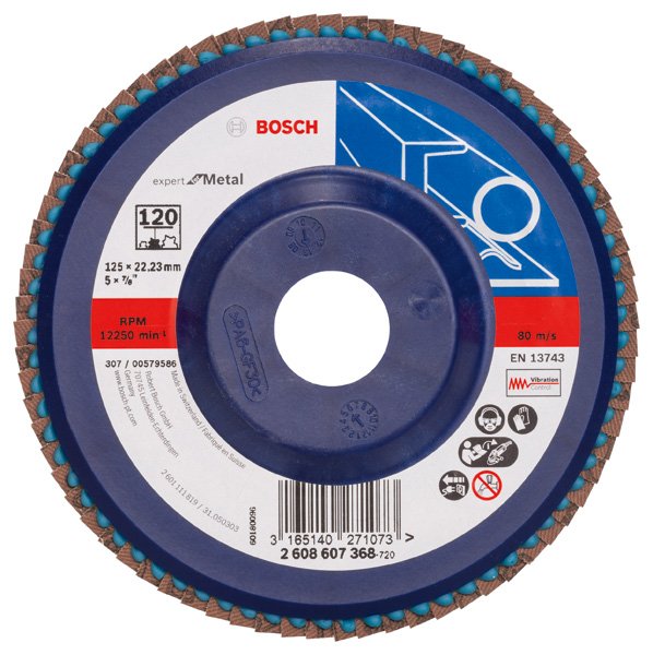 Fächerschleifscheibe X551 Expert for Metal, gerade, 125 mm, 120, Kunststoff