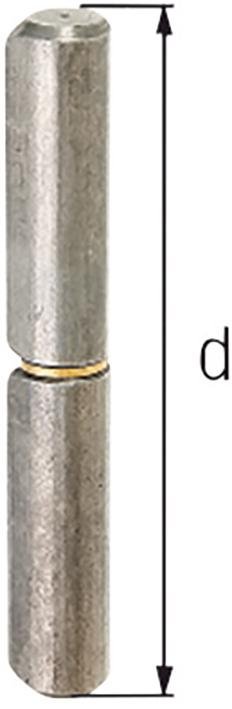 Anschweißrolle 2-teilig,roh,zA,Ø22/180 GAH Alberts