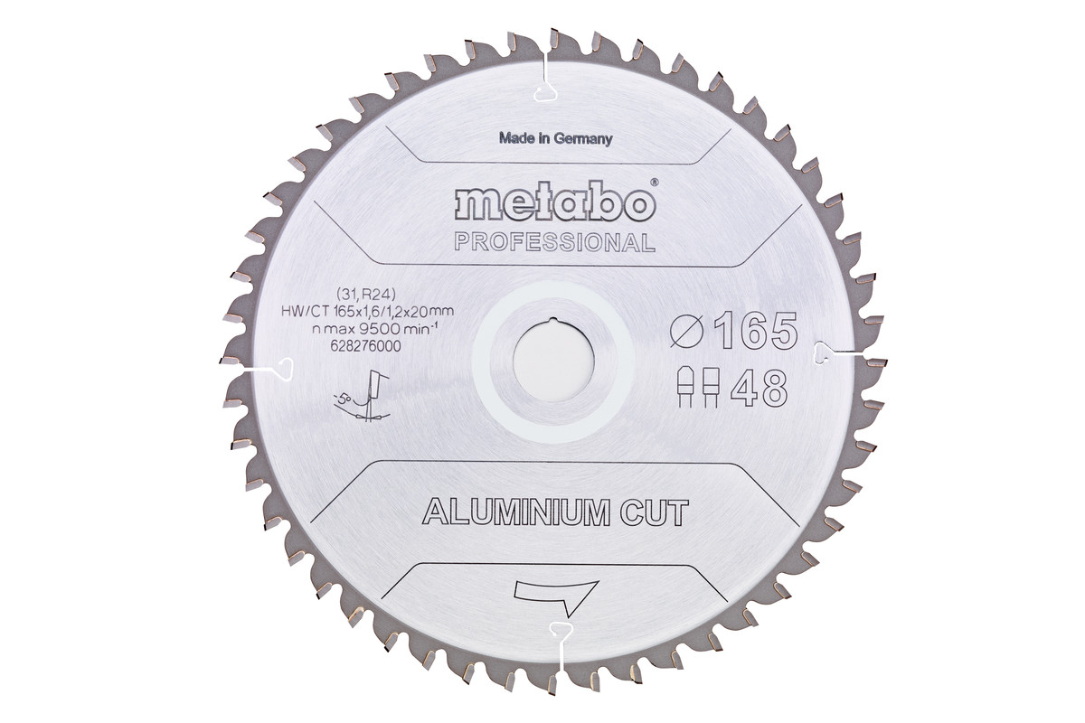 Sägeblatt "aluminium cut - professional", 165x1,6/1,2x20 Z48 FZ/TZ 5°neg (628276000)