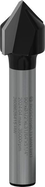 PRO V-Nut Fräser, 6,35 x 12,7 x 45 mm