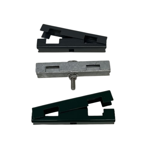 Doppelstabmattenverbinder anthrazit (1 Paar=2 U-Teile + Schraube)