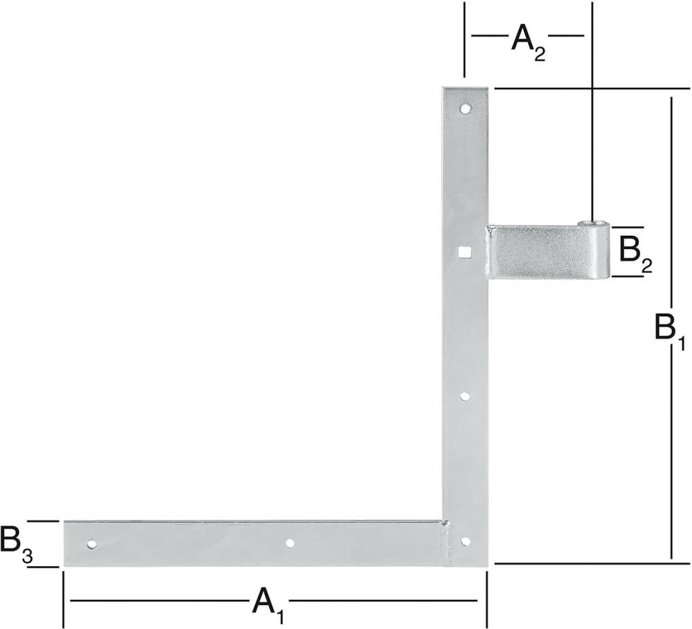 Haustür-Winkelband 600x400 mm VORMANN