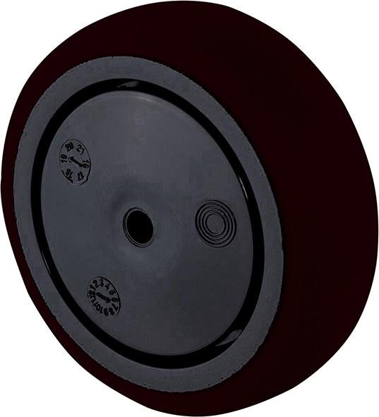 Gummirad 50mm schwarz Radkörper Kst schwarz.,KL